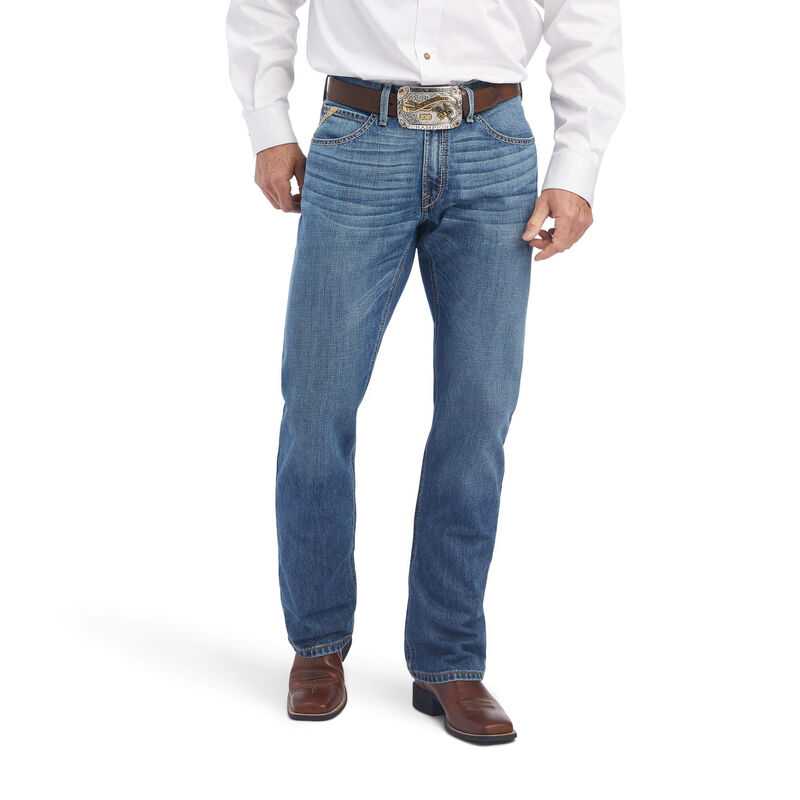 Pantalones Vaqueros Ariat M4 Relaxed Landry Straight Azules Hombre - Chile 209-PCMDSY